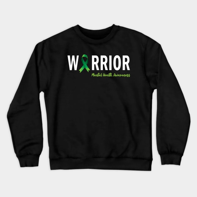 Mental Health Awareness Warrior Crewneck Sweatshirt by ArticArtac